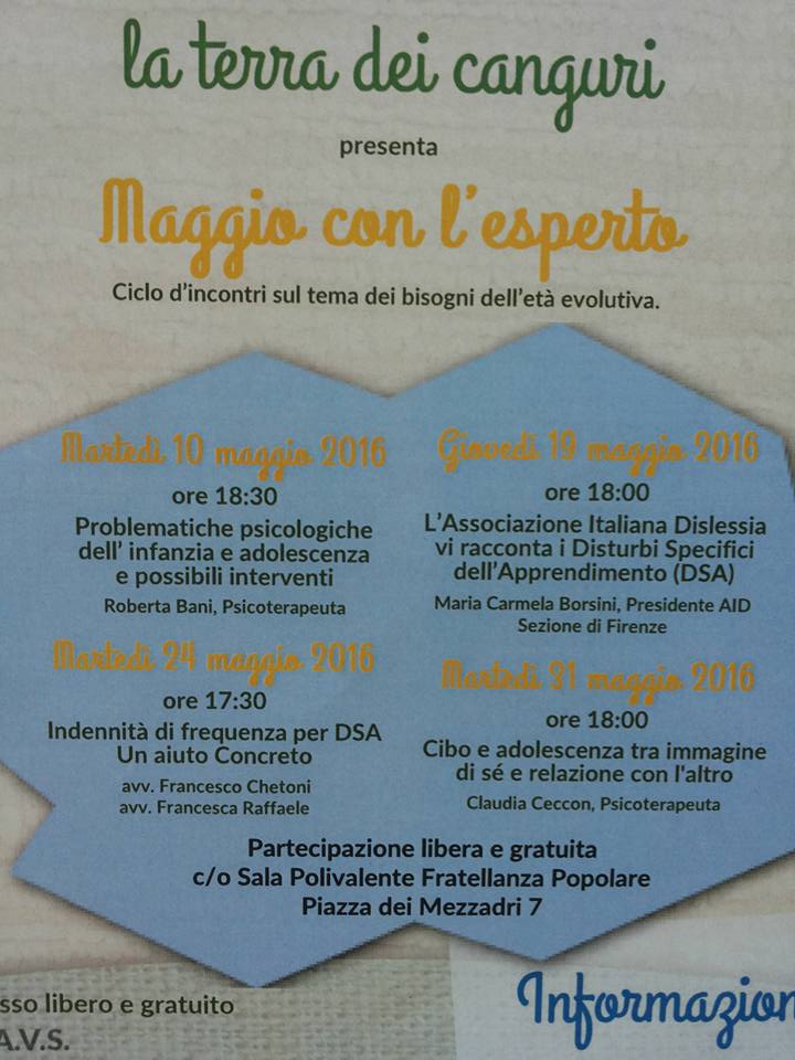 Terzo appuntamento di “Maggio con l’esperto”