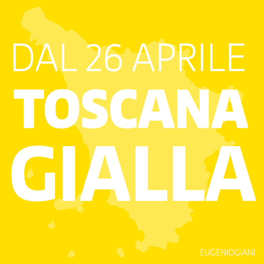 Da Lunedì 26 Toscana in giallo