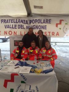 Patrizio Ugolini ed Anna Ravoni con i nostri volontari      